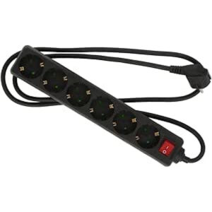 Shwabe 6 prises Noir